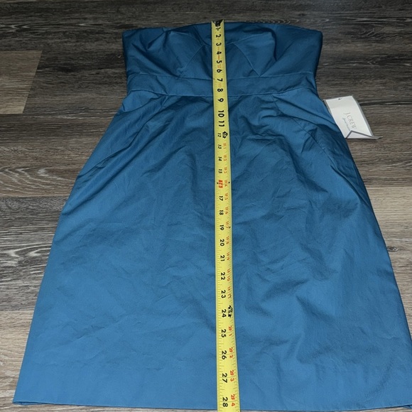 J. Crew Formal Cocktail Blue Strapless Mini Dress - Size 2P - Picture 9 of 10